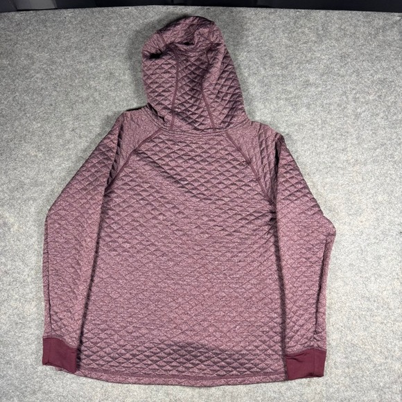Smartwool Womens Merino Wool Quilted Half Zip Hoodie Burgundy Small - Picture 5 of 10